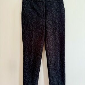Ann Taylor Black Textured Pants, Size 0